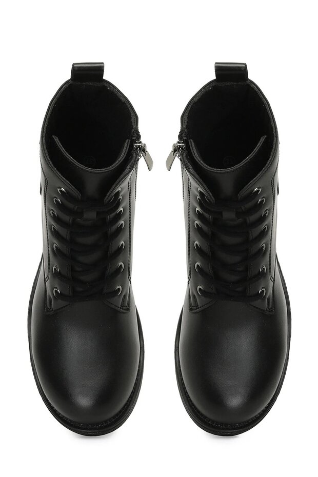 Doby Siyah Fermuarlı Kadın Bot - 4