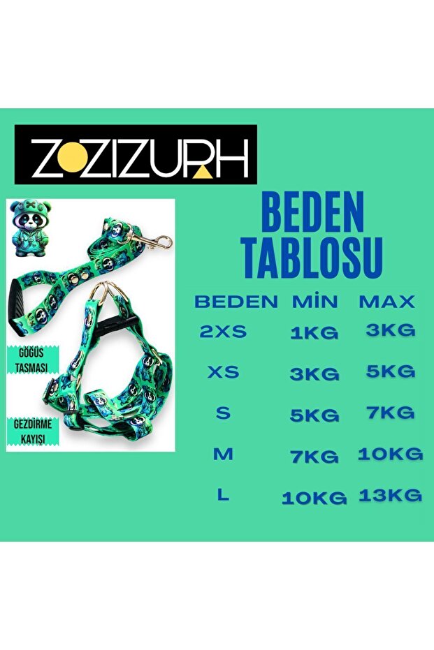 Köpek Tasması ( Göğüs Tasması ) Gezdirme Kayışı Set - 4