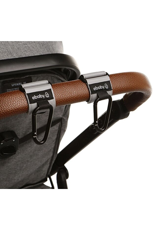 خطاف حمل معدني مزدوج لعربة الأطفال - 1