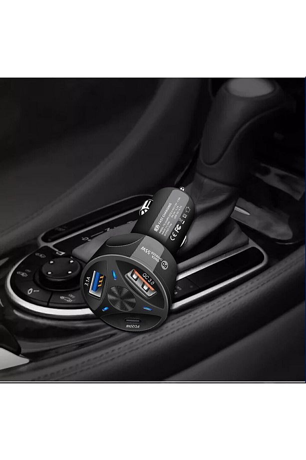 Araç Çakmaklık Şarjı - Type C Şarj Aleti - Usb Şarj - 55w Araba Çakmak Soket Şarj - Çakmak Şarj - 6