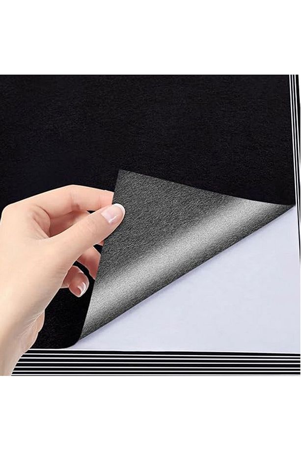 Kendinden yapışkanlı kadife kumaş , sanat el işi , resim çerçevesi, takı kutusu, siyah (10 adet) - 2