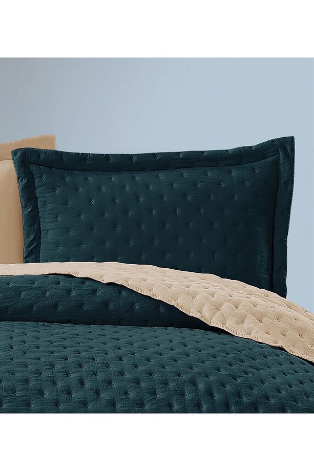 Washed Soft Çift Taraflı Yatak Örtüsü Seti - 2