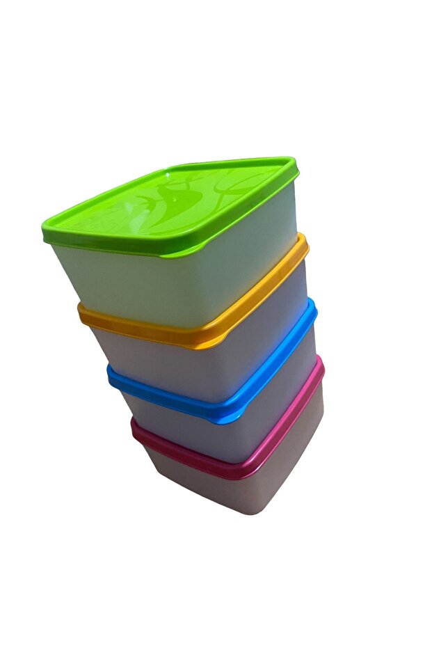 4 Pieces Hobby Life Alaska Nofrost Storage Container Deep Freezer 650 ml