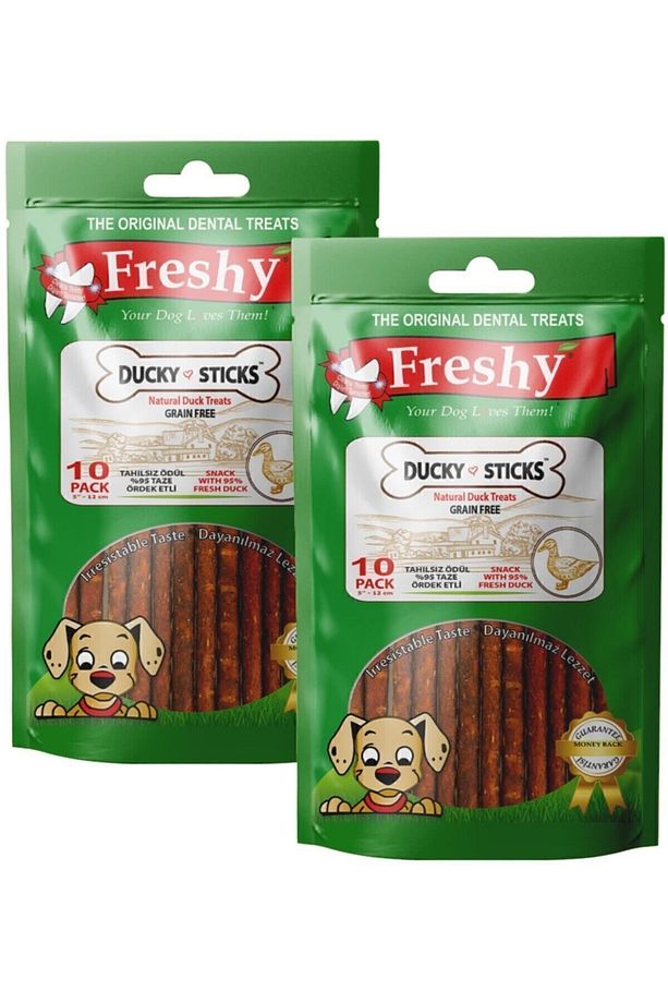 Ducky Sticks - Tahılsız Ördek Eti Çubukları - 2'li Set - 20'li Paket - 1