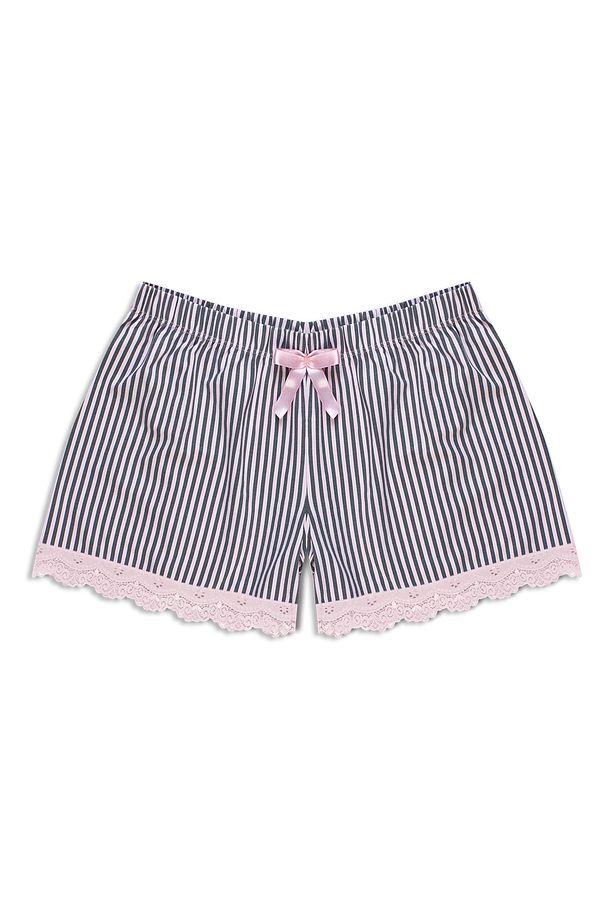 Pamuklu Paçası Dantel Pijama Kadın Şort - 1
