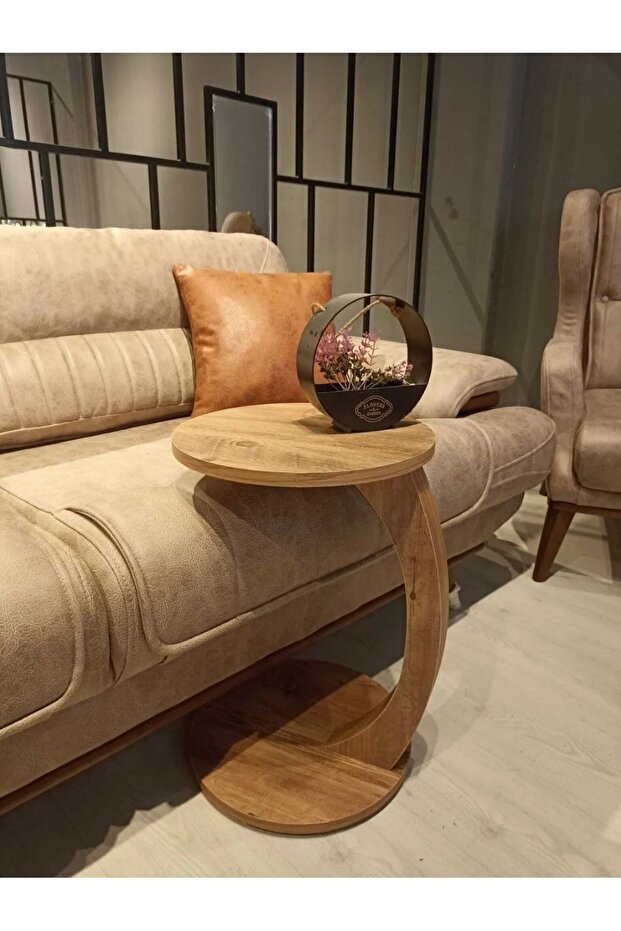 C Sehpa C Sehpa Zigon Sehpası Yan Sehpa Kahve Sehpası C Sehpa Servis Sehpası - 4