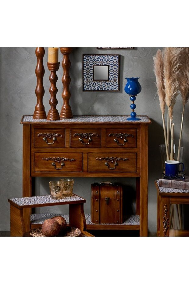 Rustik, beş çekmeceli dresuar - 1