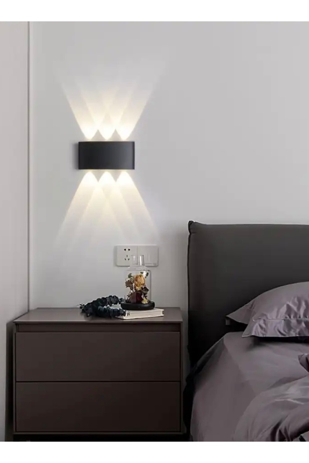 Pilli Aplik Modern Çift Yön Led Aplik Tak Kullan Tesisat Masrafsız Iç Ve Dış Mekan Pil Dahil - 4