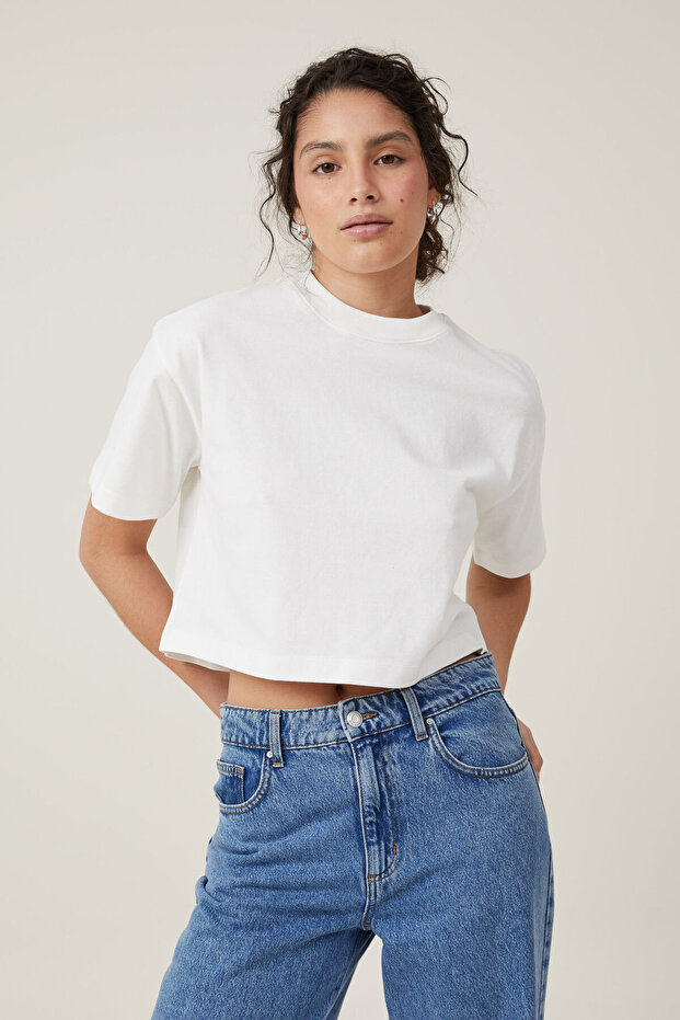 Premium Regular Fit Crop T-Shirt - Basic - 1