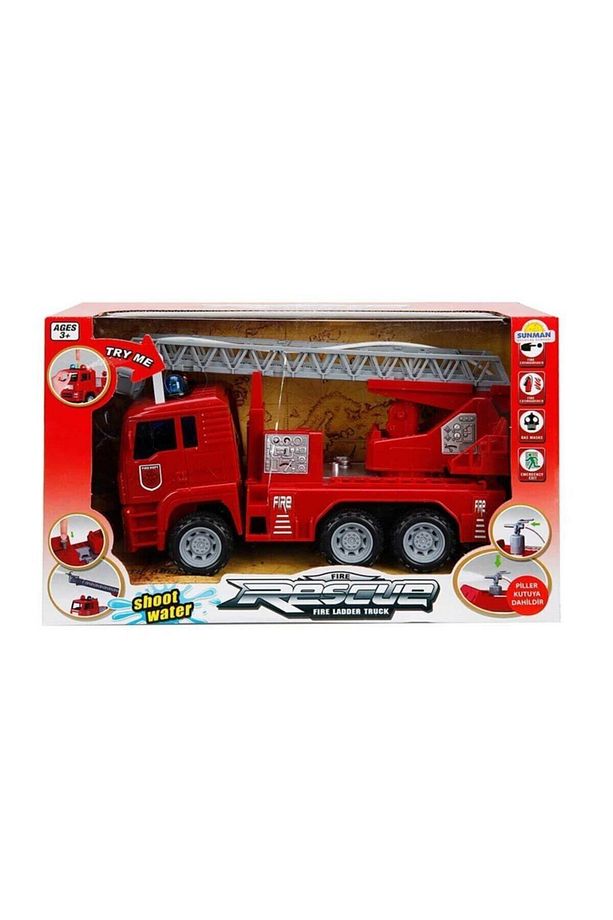 66110 Maxx Wheels Sesli Ve Işıklı Su Fışkırtan Itfaiye Aracı 24 Cm Su Tankı Yada Merdivenli - 2