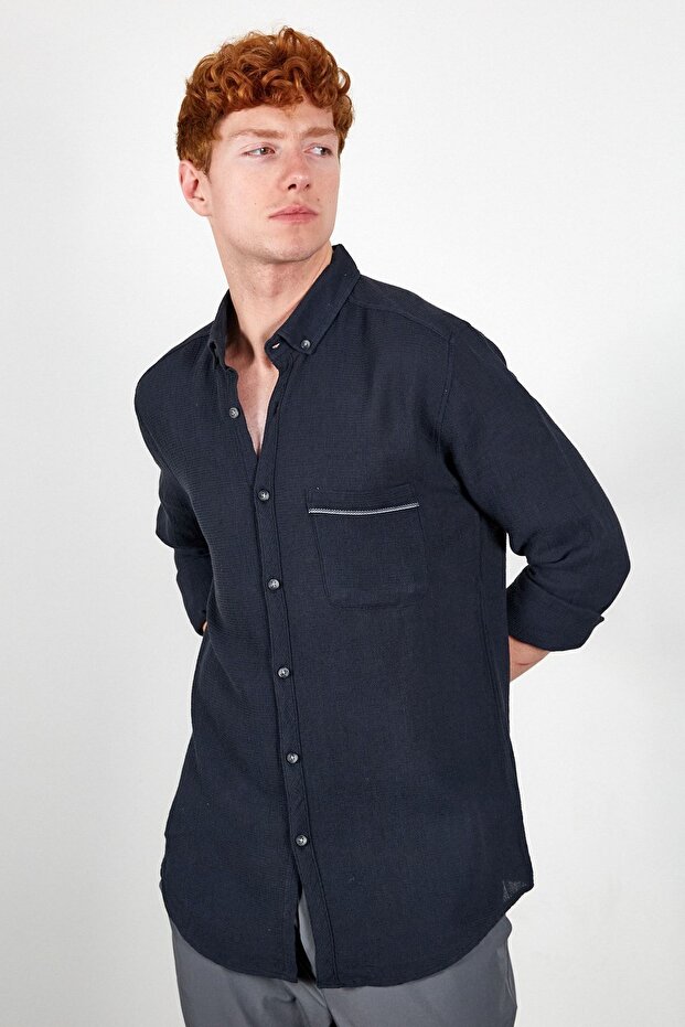 Siyah Erkek Gömlek - 6