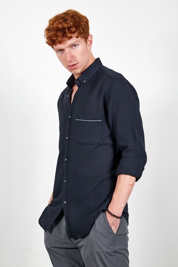 Siyah Erkek Gömlek - 1