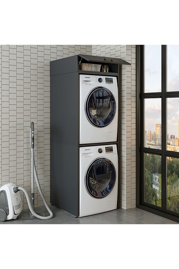 Banyo Dolabı 196,2 x 67 cm Çamaşır Ve Kurutma Makinesi Dolabı - 1