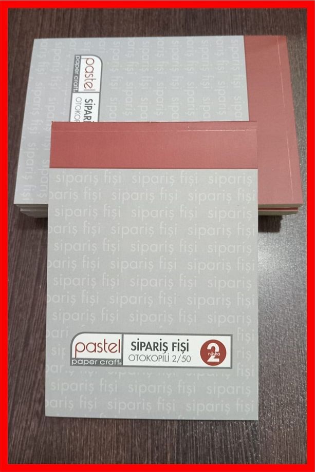 Sipariş Fişi 14x20 Cm Boyutunda 2/50 Otokopili 1 Asıl 1 Suret 2 Nüsha 12'li Paket (1 Dz.) 12 Adet - 4