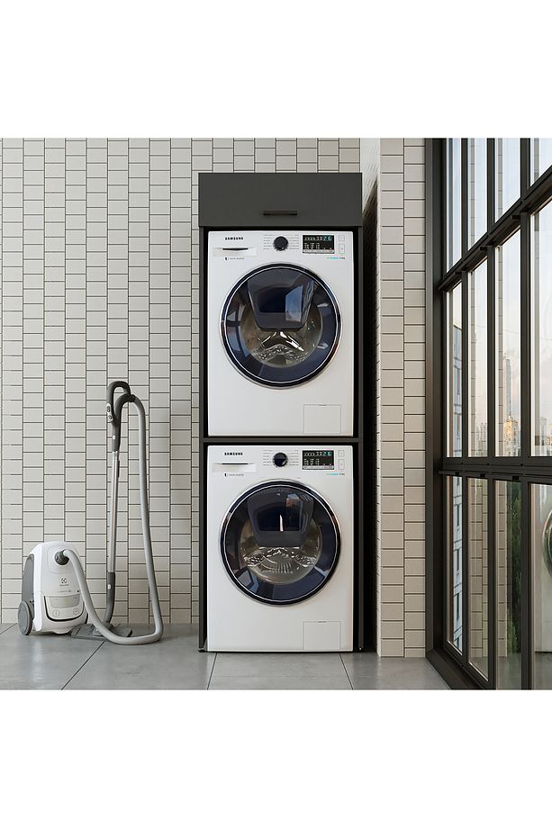 Banyo Dolabı 196,2 x 67 cm Çamaşır Ve Kurutma Makinesi Dolabı - 4