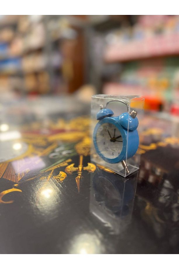 Mini Masaüstü Analog Dekoratif Çalar Saat Masa Saati Karışık Renkler - 2