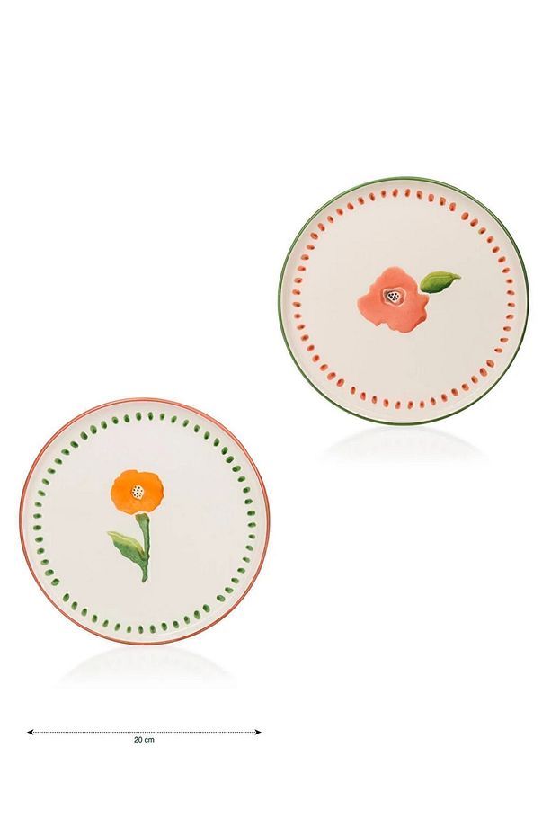 LCW HOME Çiçek Baskılı Tabak Seti 4'lü 20 Cm - 6