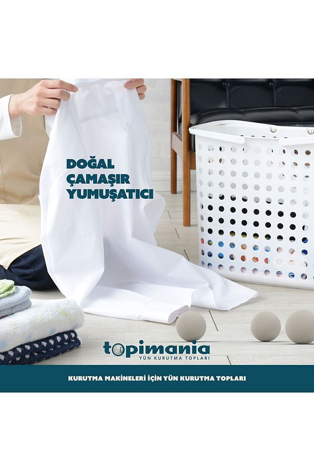 3 Adet Xxl Doğal Yerli Üretim Çamaşır Yün Kurutma Topu 1 Adet 10 ml Esans - Kurutma Makinesi Için - 4
