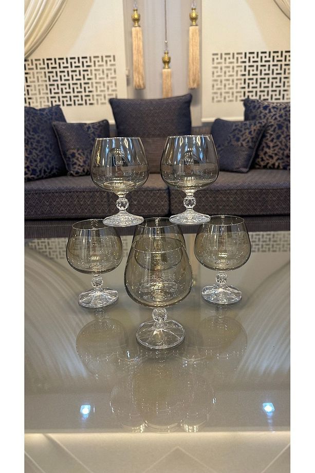Bohemıa Kristal Füme Kahve Yanı Su Bardağı - 3