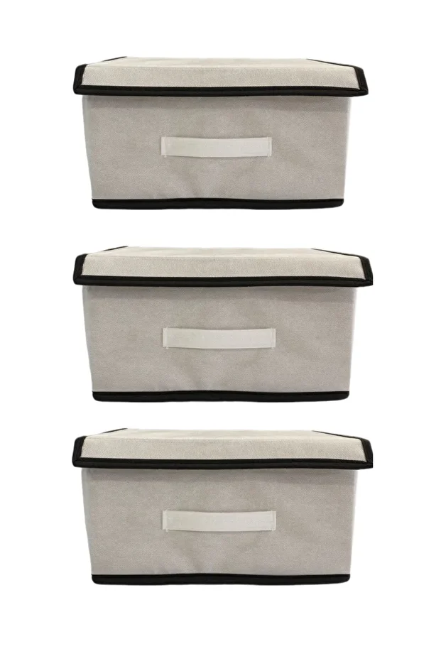 Box Storage, Multi-Purpose Box, Fabric Box, Organizer with Lid Organizer Box Basket - 1