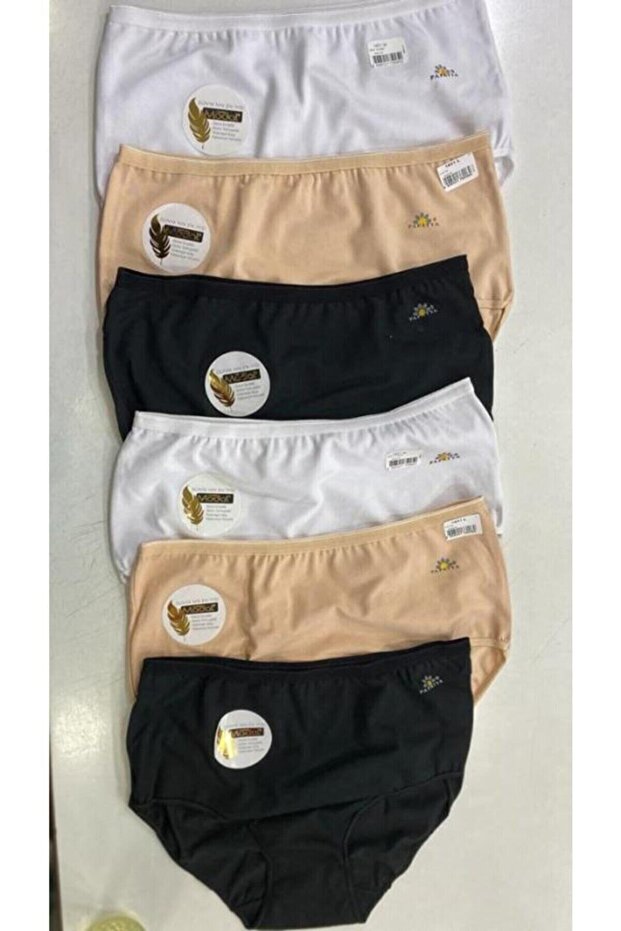 Women's White 6-Pack Lycra Modal High Waist Panties