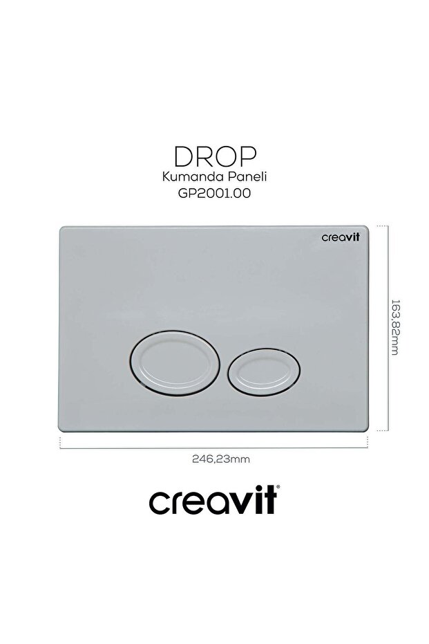 Drop Beyaz Askı Rezervuar Kumanda Paneli - 1