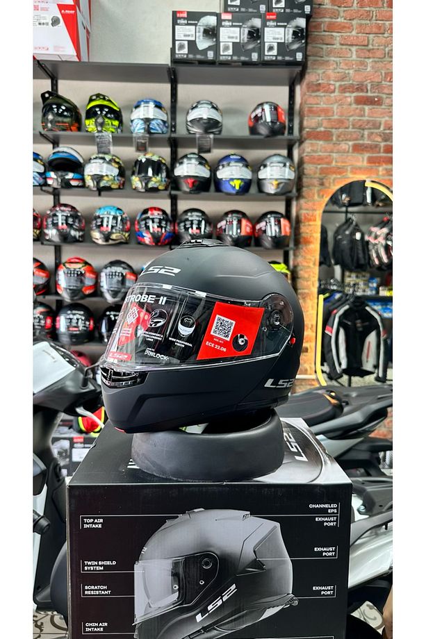 STROBE 2 MAT SİYAH KASK - 3