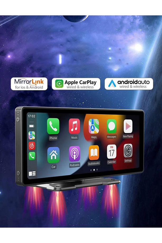 Carplay Tak Çalıştır Apple Kablosuz Android Auto Ekran Araç 10.2İnç - 2