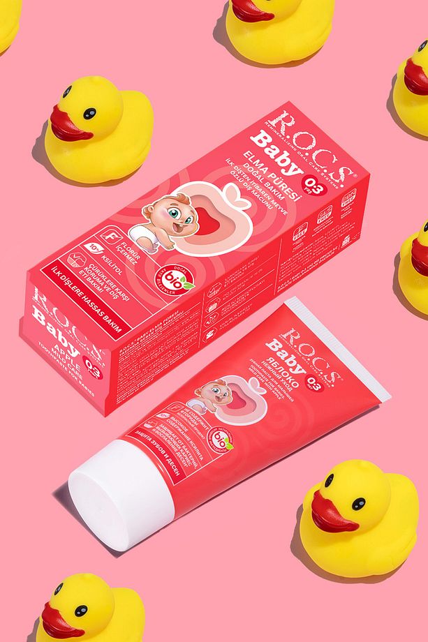 R.O.C.S. BABY 0-3 YAŞ ELMA PÜRESİ DİŞ MACUNU 45g – YENİ AMBALAJ - 5