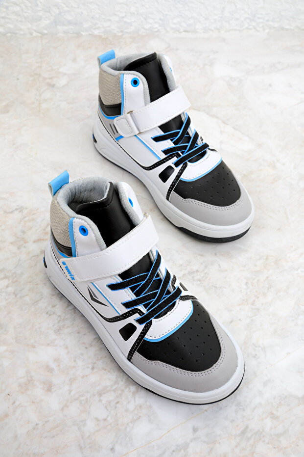 Gyerek tornacipő 19608 - jég, füstölt, fehér - 3