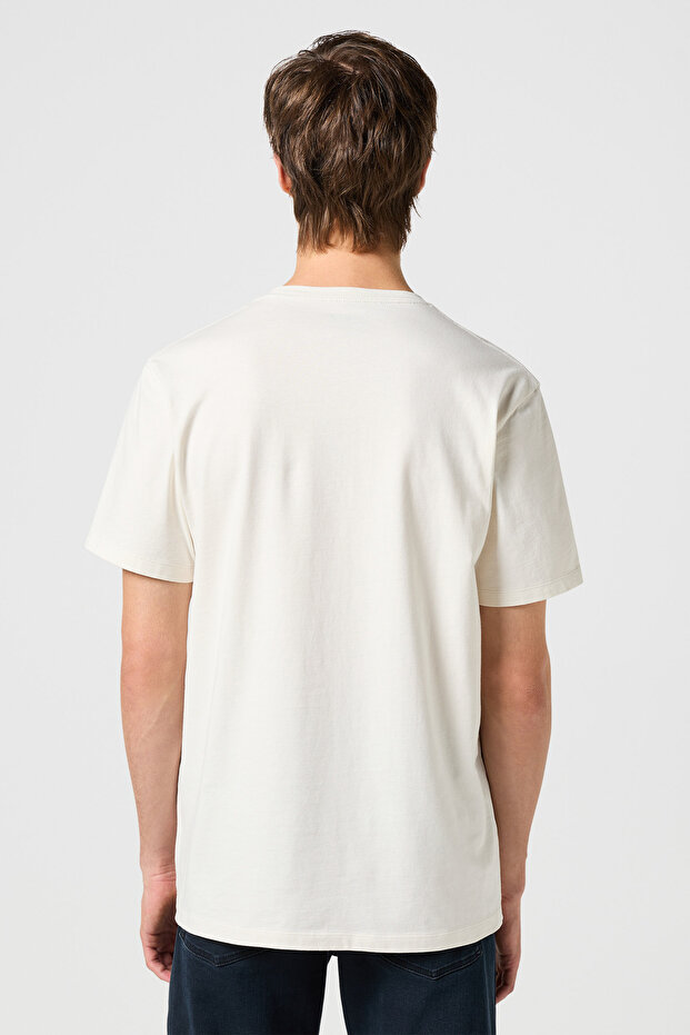 Vintage Graphic Patterned Tee - White - 3