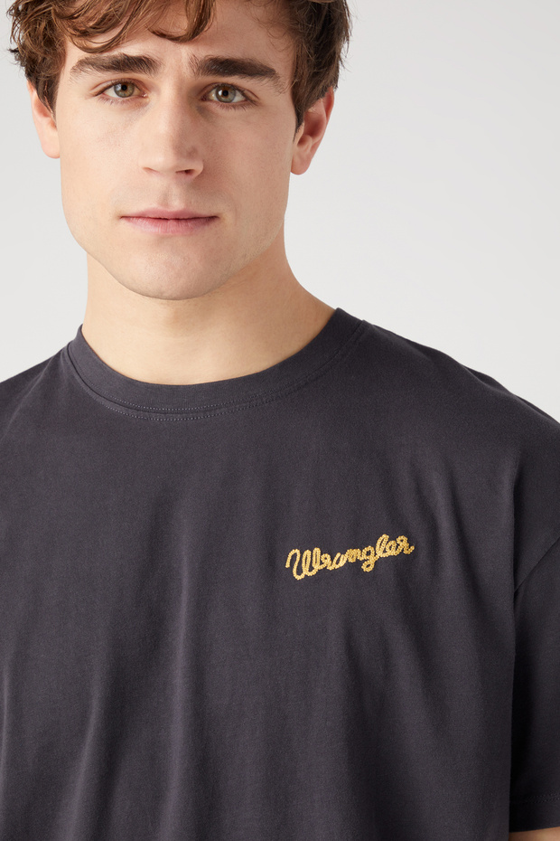 Black Slogan Tee - Cut - 4