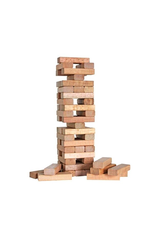 Natural Wooden Balance Game Tower Game 54 Pieces Jenga