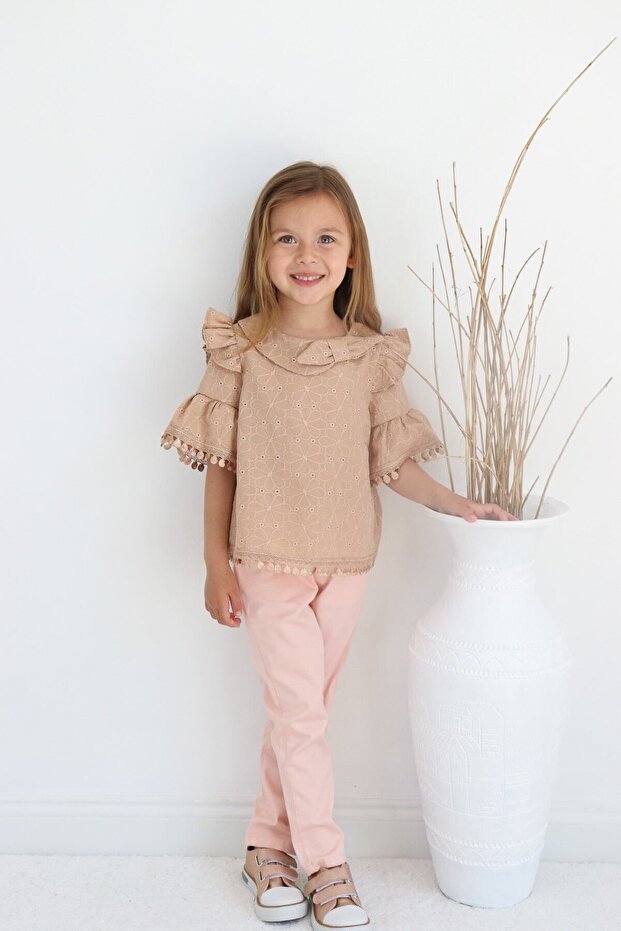 Pants Set, blouse, shirt, summer, summer set, pants, girl, double set
