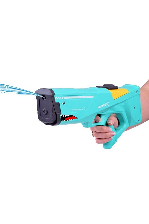 USB ile Şarj Olabilen 550 ML Su Hazneli Uzun Menzilli Elektronik Su Tabancası 43 cm - Yeşil - 5