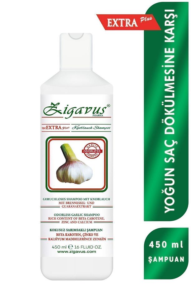 Extra Plus Sarımsaklı Şampuan Yoğun Saç Dökülmesine Karşı Şampuan 450ml Beta Karoten Ve Çinko Içerir - 1