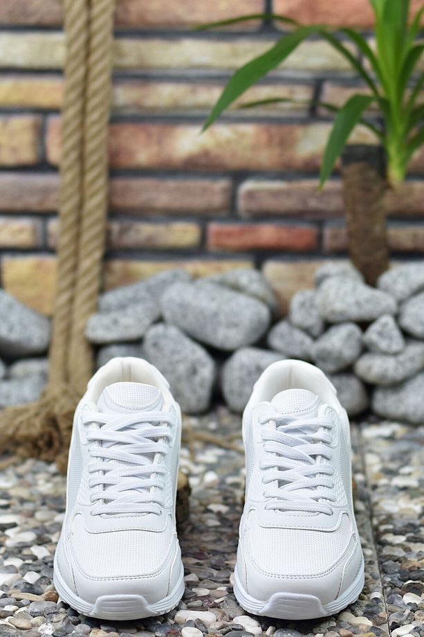 Beyaz Unisex Air Tabanlo Konforlu Sneaker 00121651 - 5