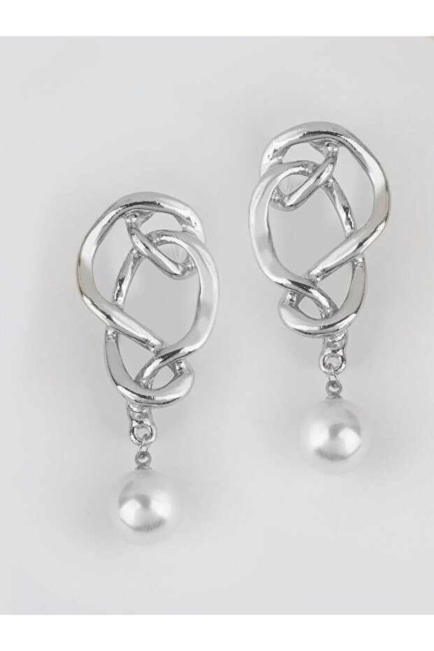 Women's Pearl Dangle Branch Model Earrings