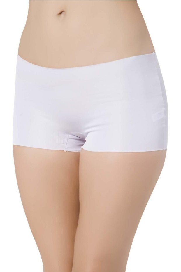 Women's White 3-Piece Laser Cut Boxer