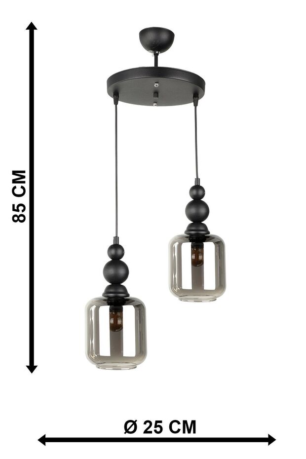 Gölet 2.li Avize Siyah - 4
