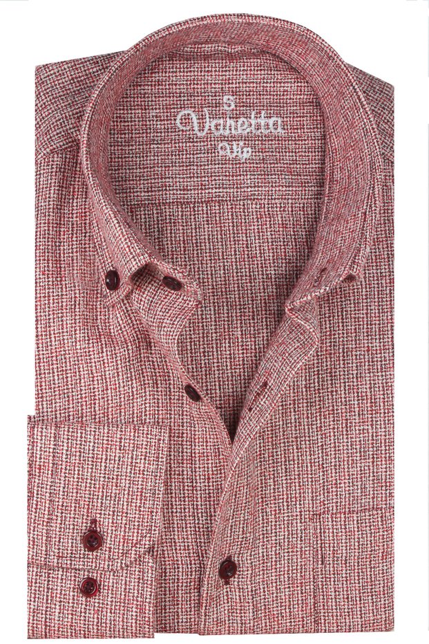 Men's Coral Color Winter Flat Pocket Wide Cut Shirt
