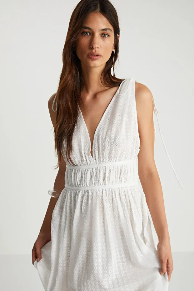 Boho Maxi Askılı Elbise - 5