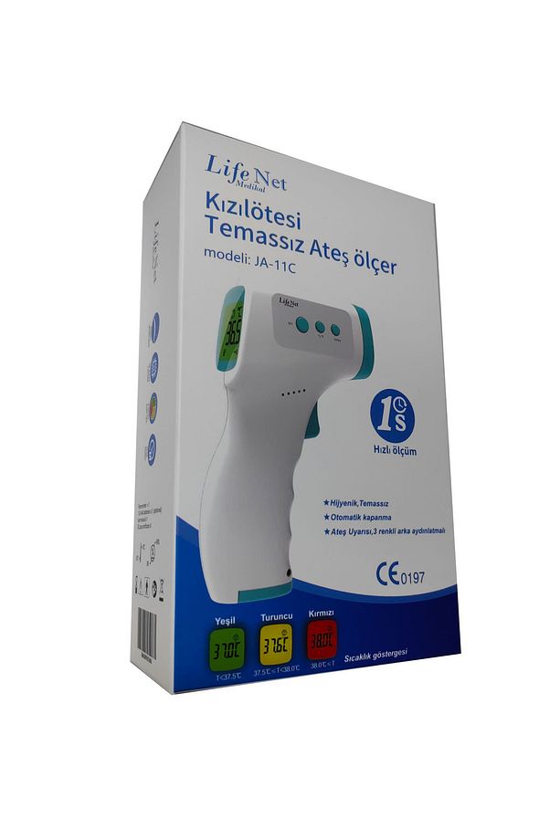 Life Net Medikal Temassız Alından Dijital Ölçer Termometre Temassız Ateş Ölçer - 7