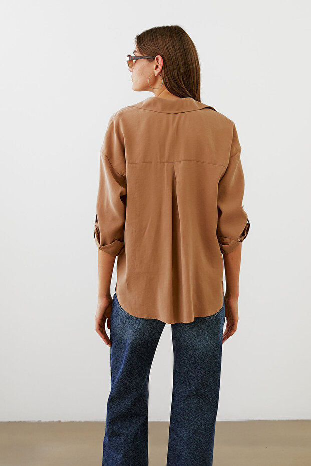 Apoletli Oversize Gömlek - 7