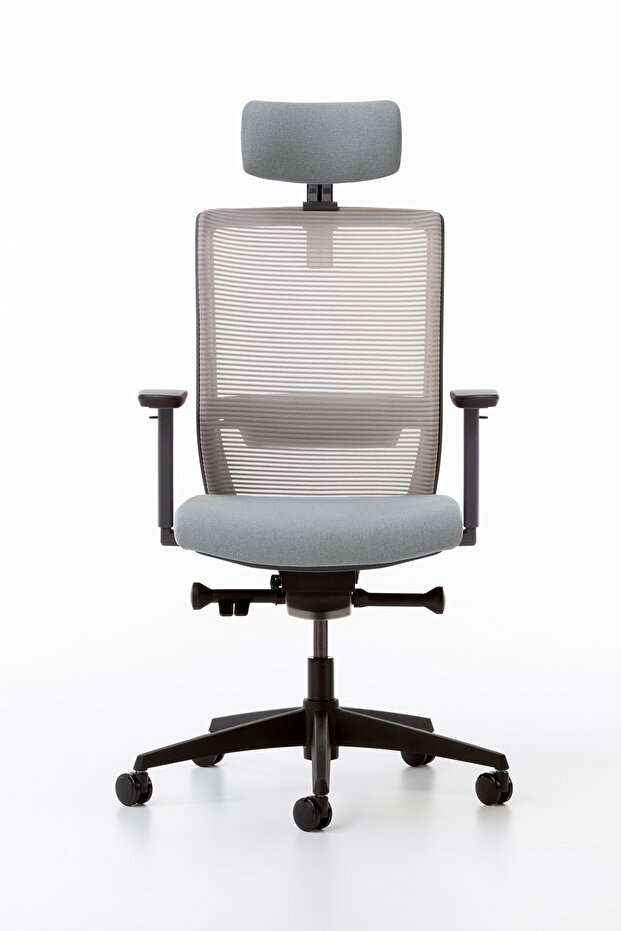 Bold Çalışma Koltuğu, Plastik Ayak, Gri & Irmak - 1