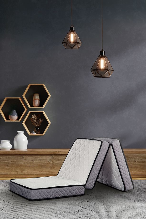 Yatak Deluxe Kuştüyü Sünger Katlanır Yatak 90x190 Cm - 1