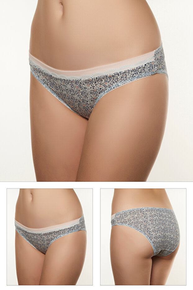 10505 DANTELLİ 3 ' LÜ  KÜLOT - 1