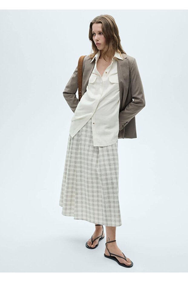 Kareli kloş etek - 6