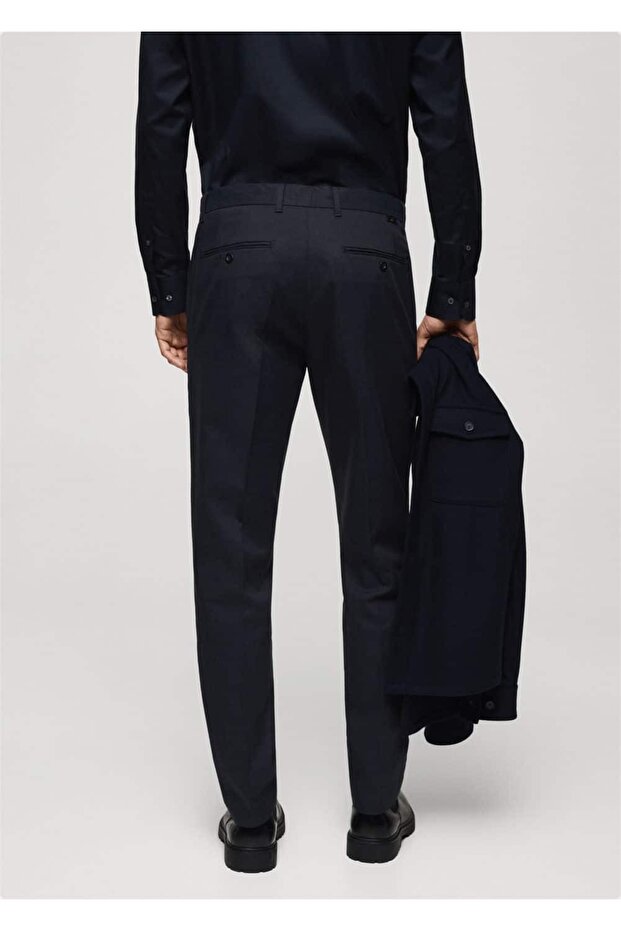 Regular kesim pamuklu pantolon - 4