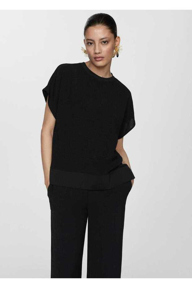 Wide leg dökümlü pantolon - 5